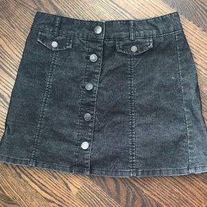 BDG Black Corduroy Skirt